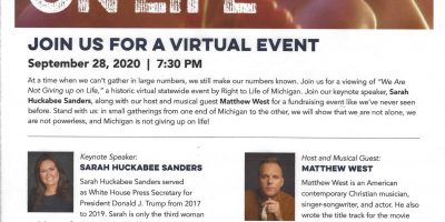 We Are Not Giving up on Life Virtual Event