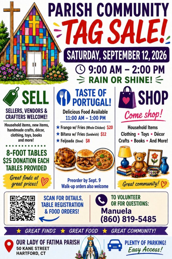 Parish Community Tag Sale — Saturday, September 12, 2026