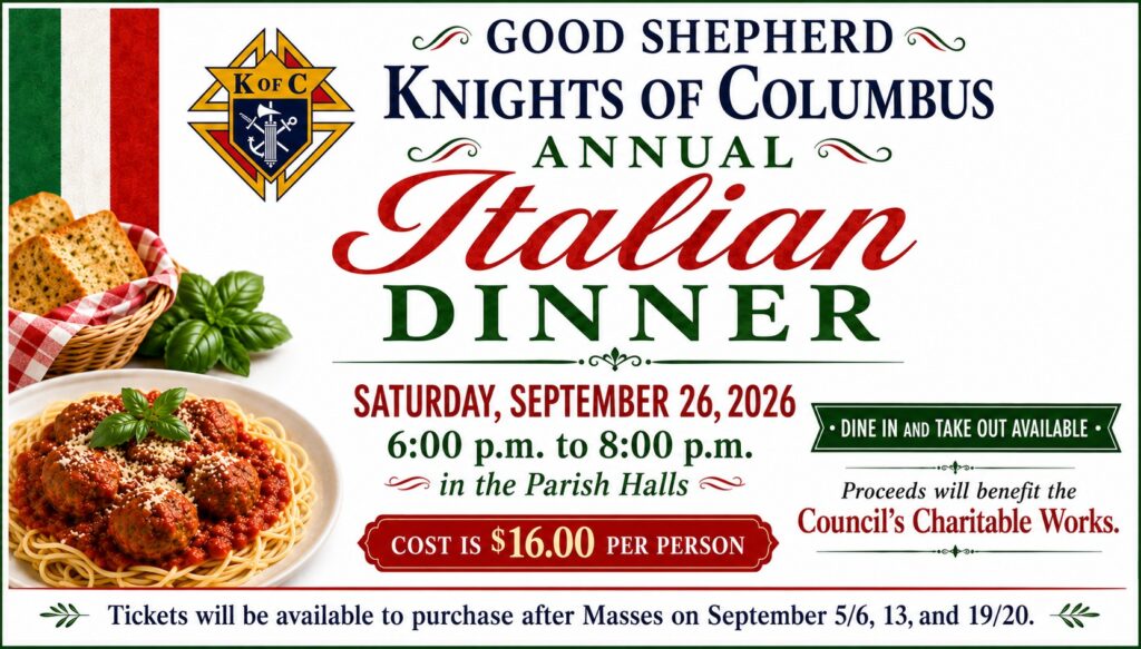 Good Shepherd Knights of Columbus Italian Dinner