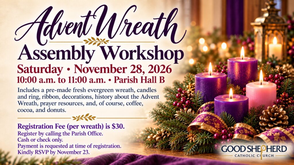 Advent Wreath Assembly Workshop