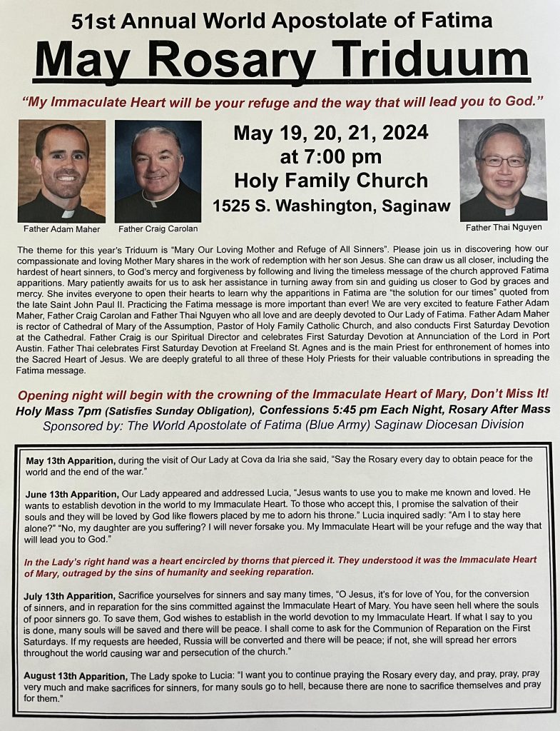 Rosary Triduum at Holy Family