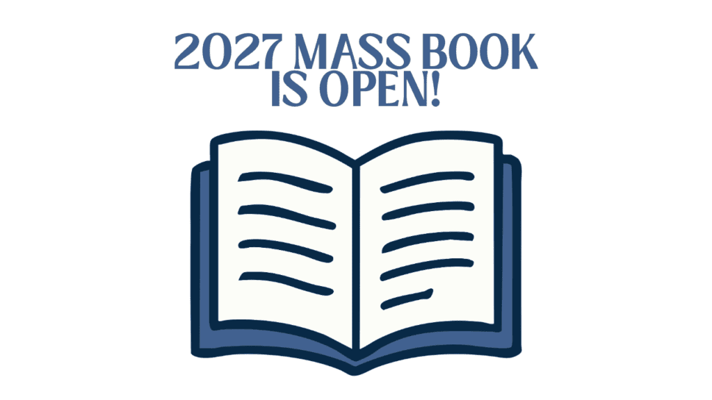 2027 Mass Book Is Open!
