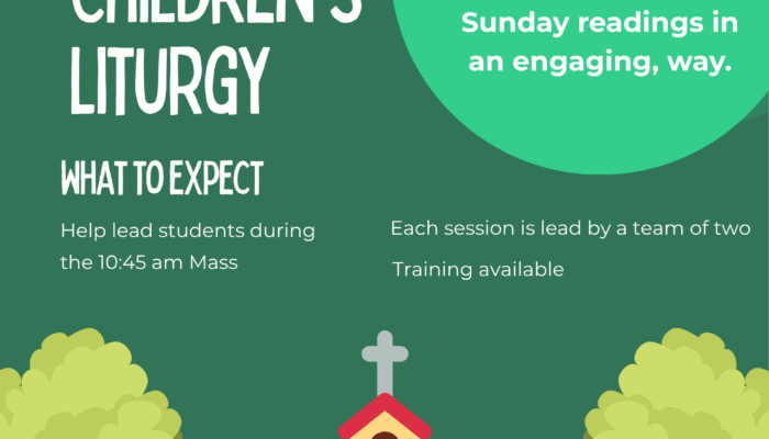 Volunteers Needed for Children’s Liturgy