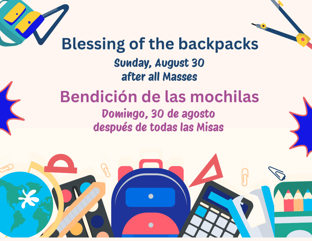 BLESSING OF THE BACKPACKS