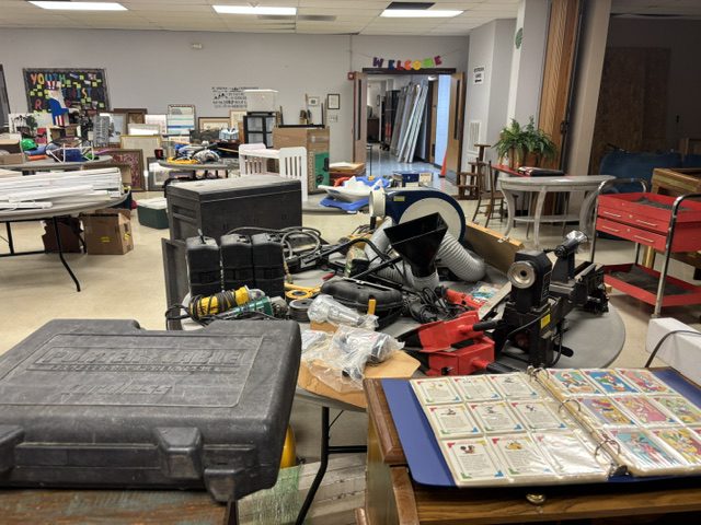 Household goods available at the Knights of Columbus yard sale