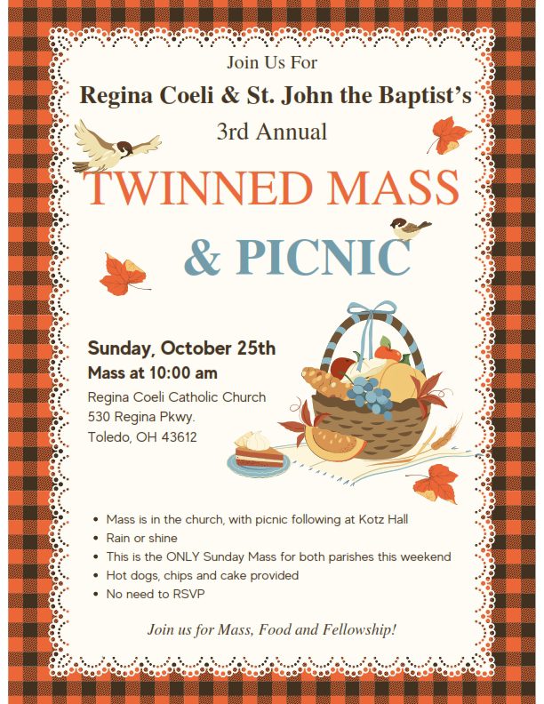 Annual Twinned Mass October 25th, 2026