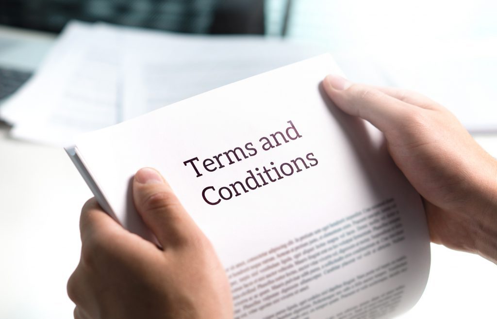 Terms and conditions paper