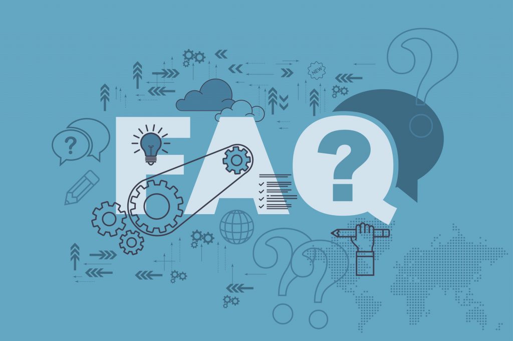 FAQ web page banner concept with thin line flat design vector illustration eps-10.