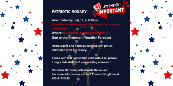 Patriotic Rosary Update!  7/18/26