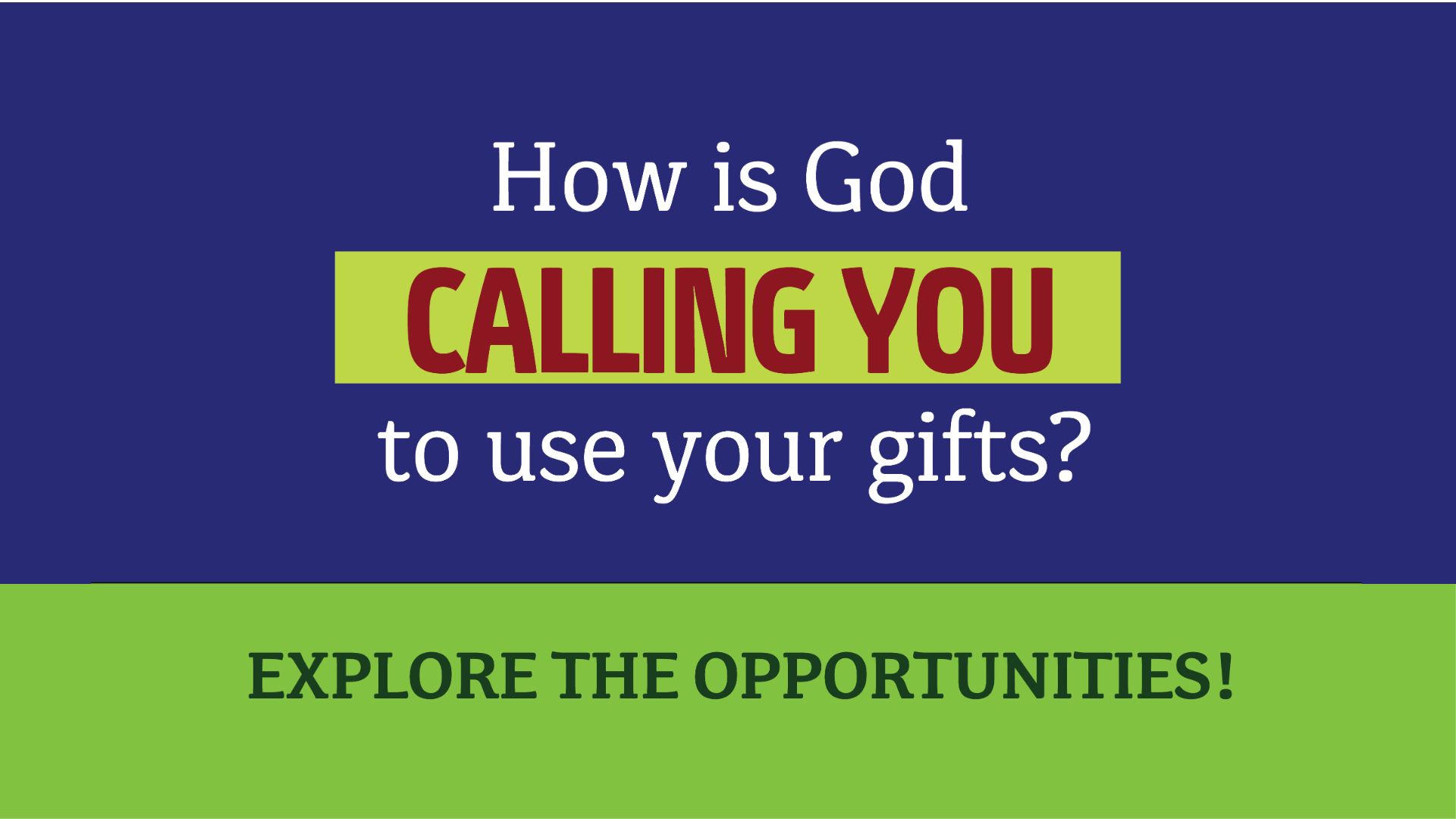 Ministry Opportunities
