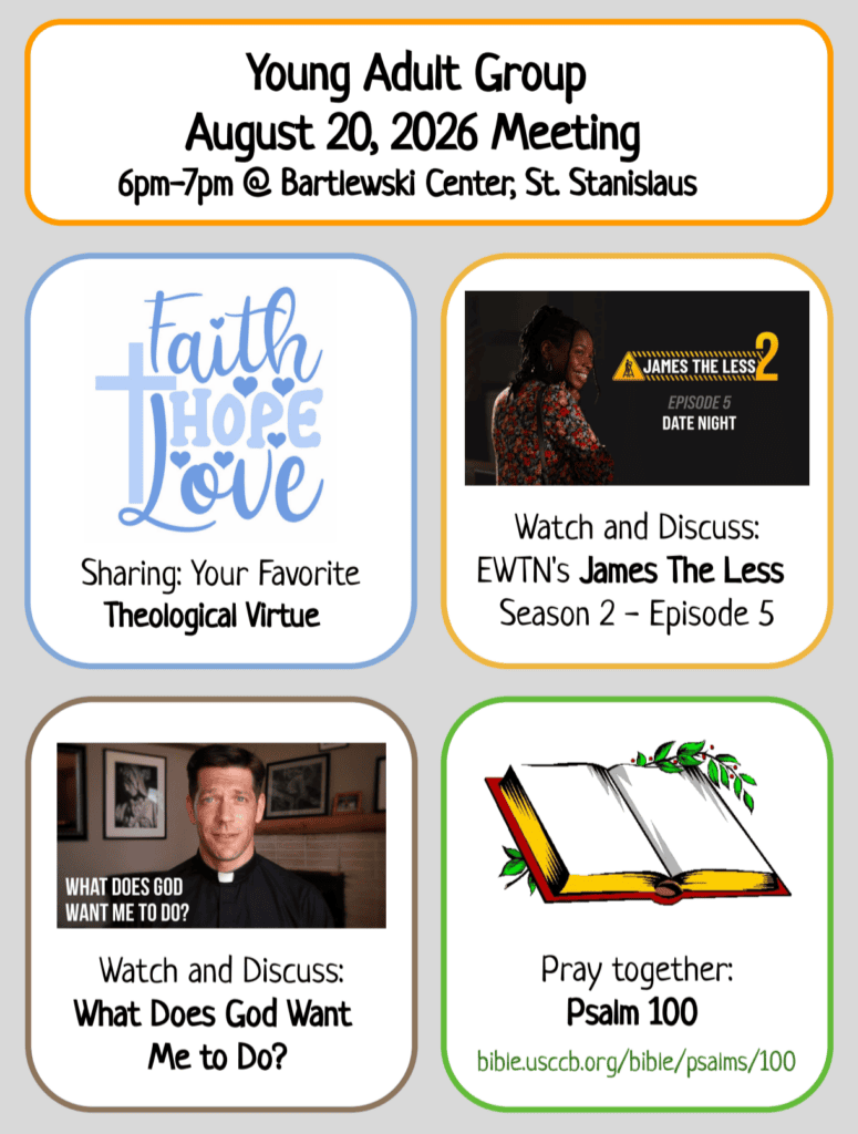 Young Adult Group Meeting | August 20