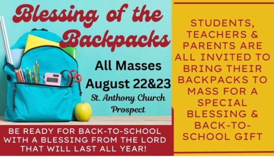 Blessing of the Backpacks