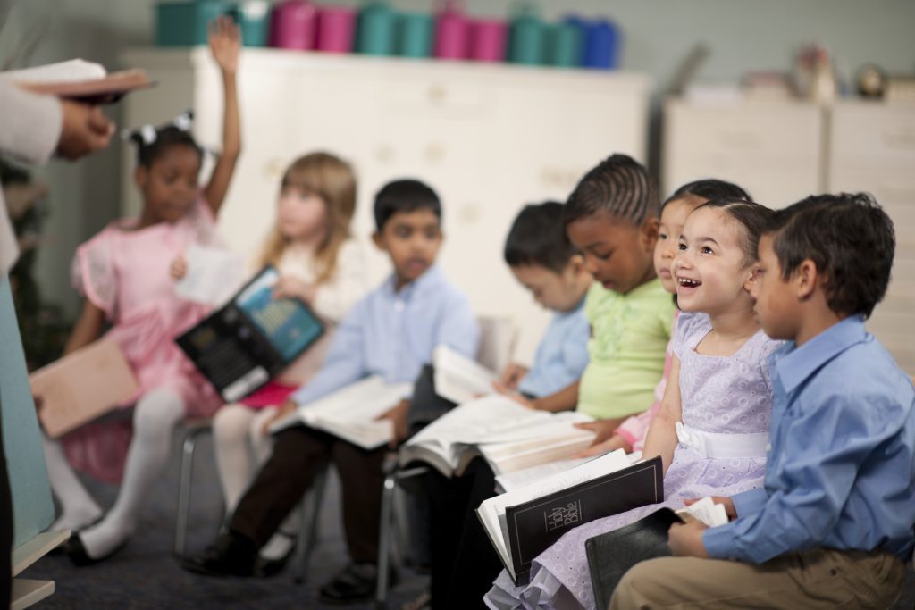 Children in a religious program
