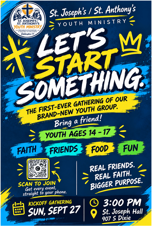 Join our new Youth Ministry