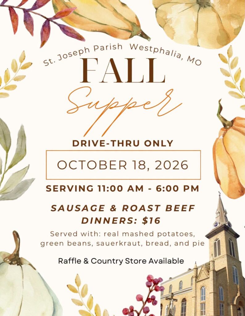 St. Joseph Fall Supper (Oct. 18)