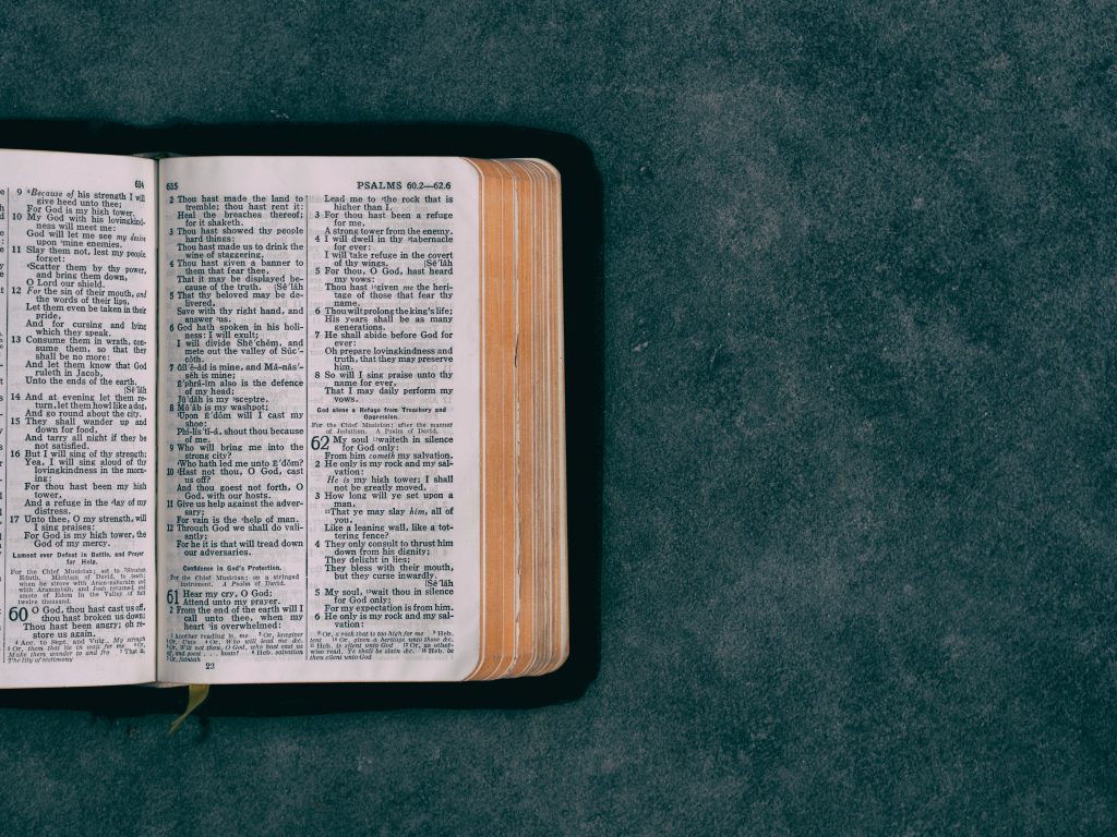 Bible with the Psalms Open