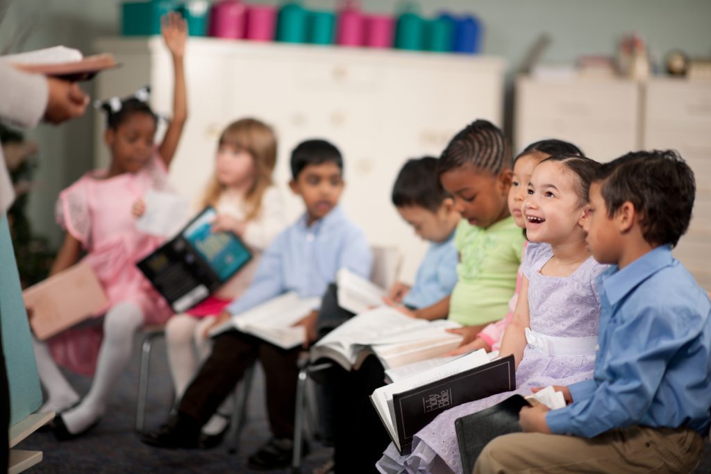 Children in a religious program