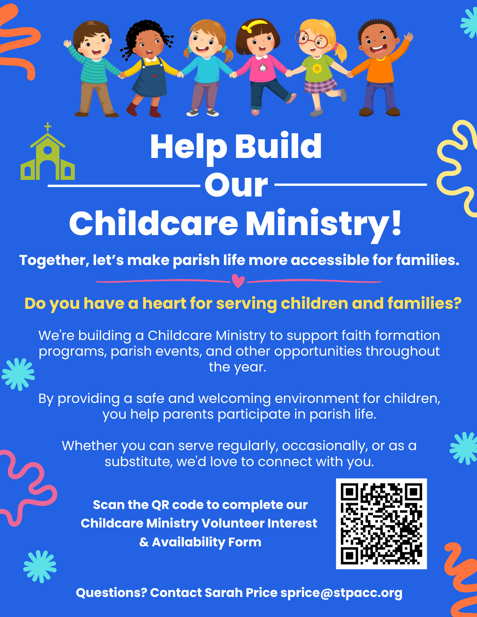 Help Build Our Childcare Ministry flyer