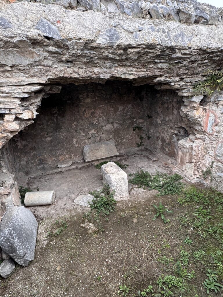 The small stone crypt honored by tradition as the prison of St. Paul at Philippi
