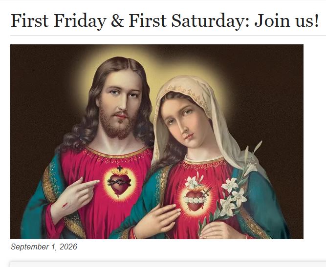 First Friday and First Saturday Devotions