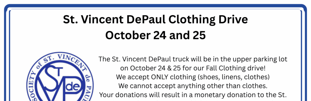 SVdP Clothing Drive