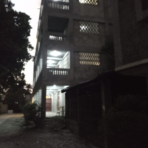 Pere Andre Mitton parish school Haiti completed Jan 2026 lit at night