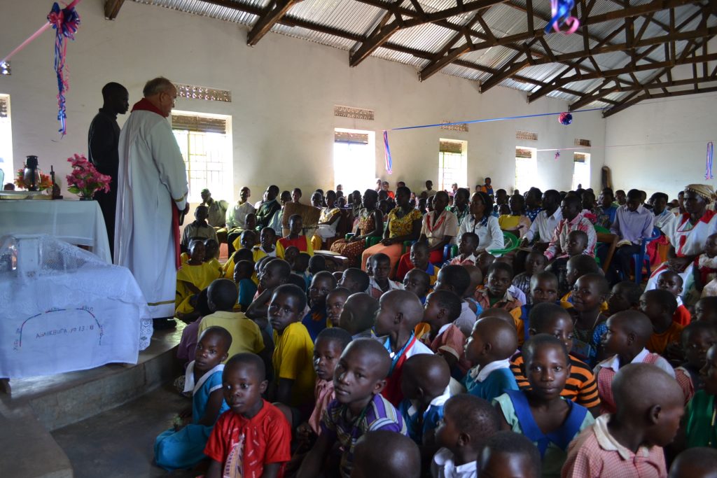 crowded room inside church
