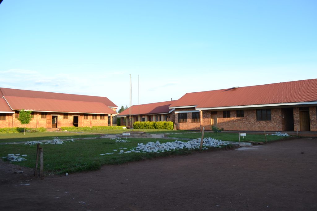 cluster of brick buildings