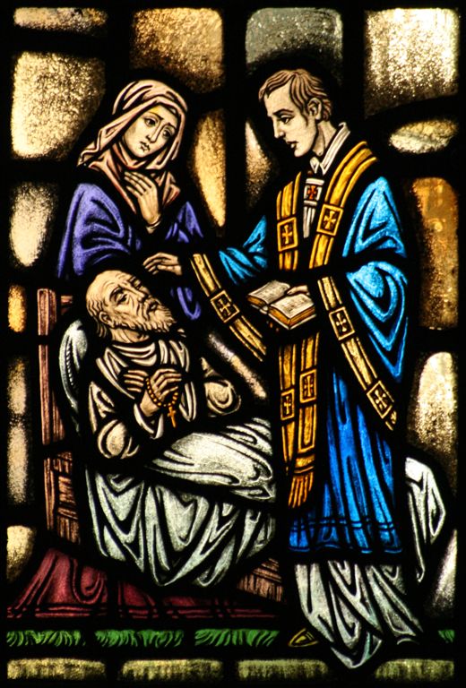 Anointing of the sick painting