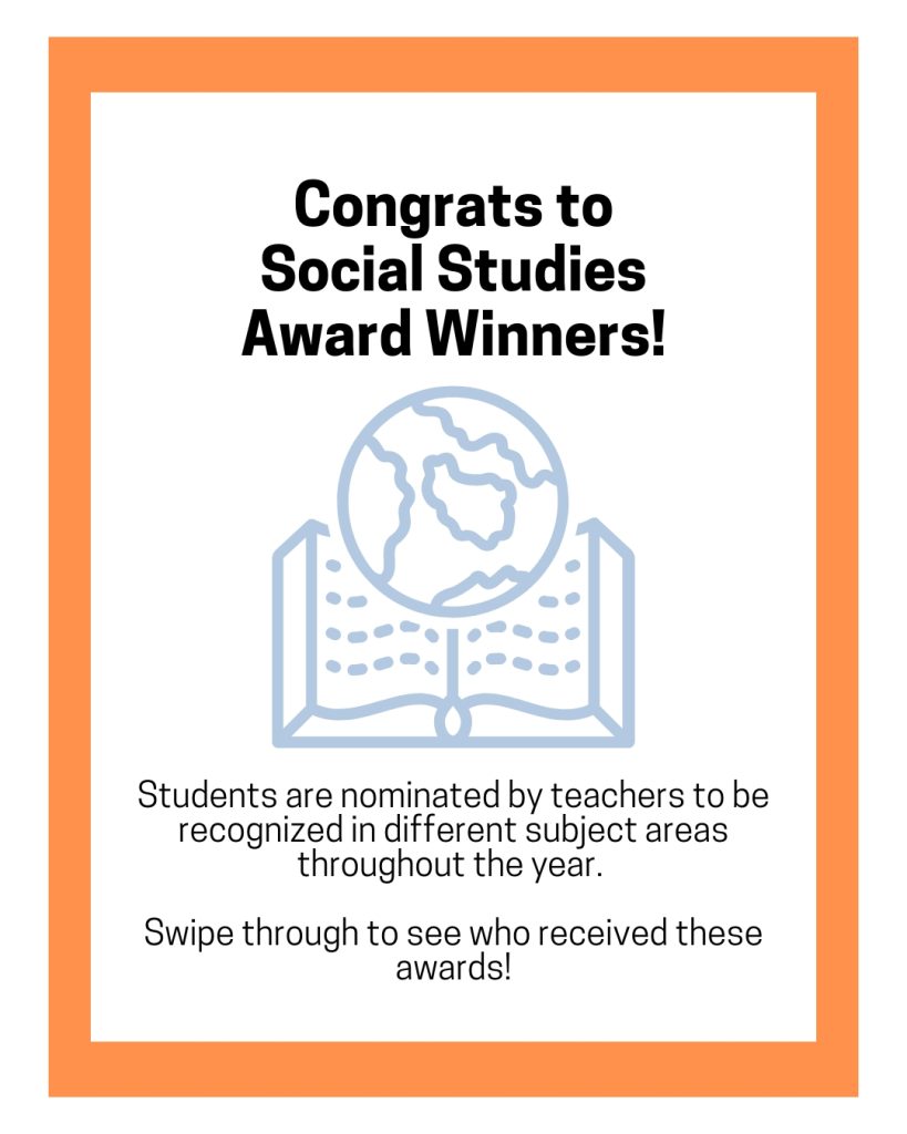 Congrats to January’s Social Studies Award Winners