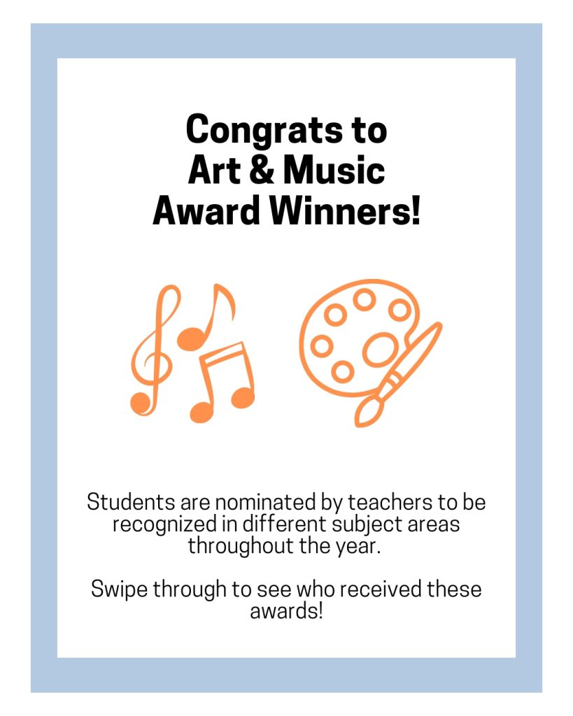 Congrats to Our Art & Music Award Winners