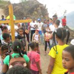 The community of La Cucarita makes the Via Crucis, the Way of the Cross, on Good Friday, after the reading of the Passion and Adoration of the Cross, as is tradition in every chapel. photo