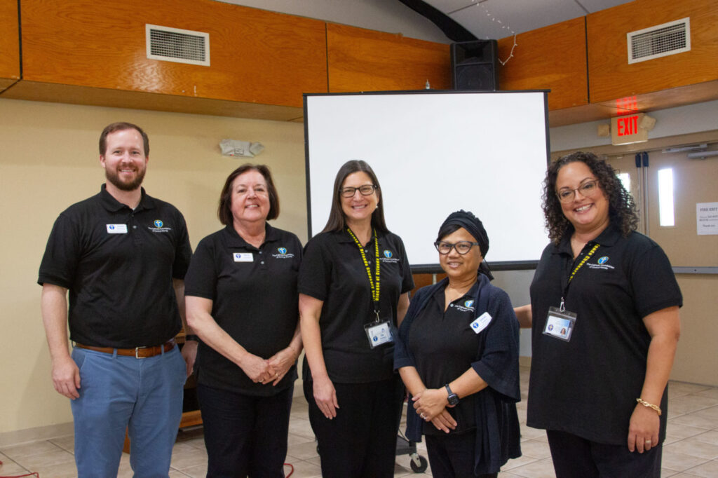 Discipleship Day at Our Lady of Grace Community Service Team &amp; Donor Services Group Picture with Marta Sweeney, Doris Qui&ntilde;ones, and Elle Voorhees, Jannah Szeibert, and Charlie Van Patten Image