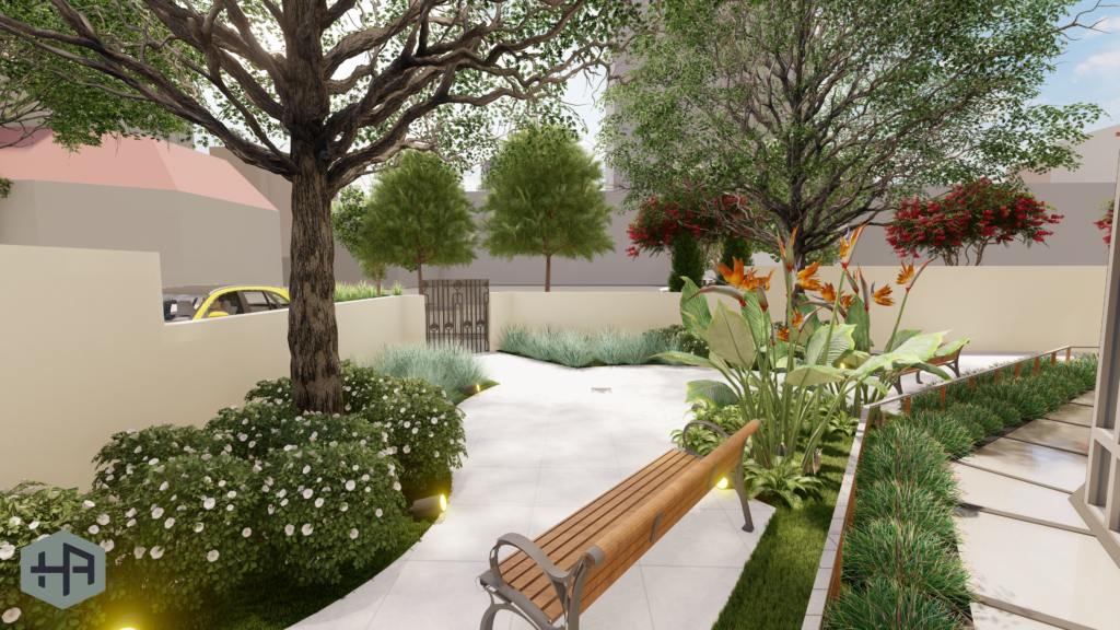 St James Courtyard Rendering Interior View
