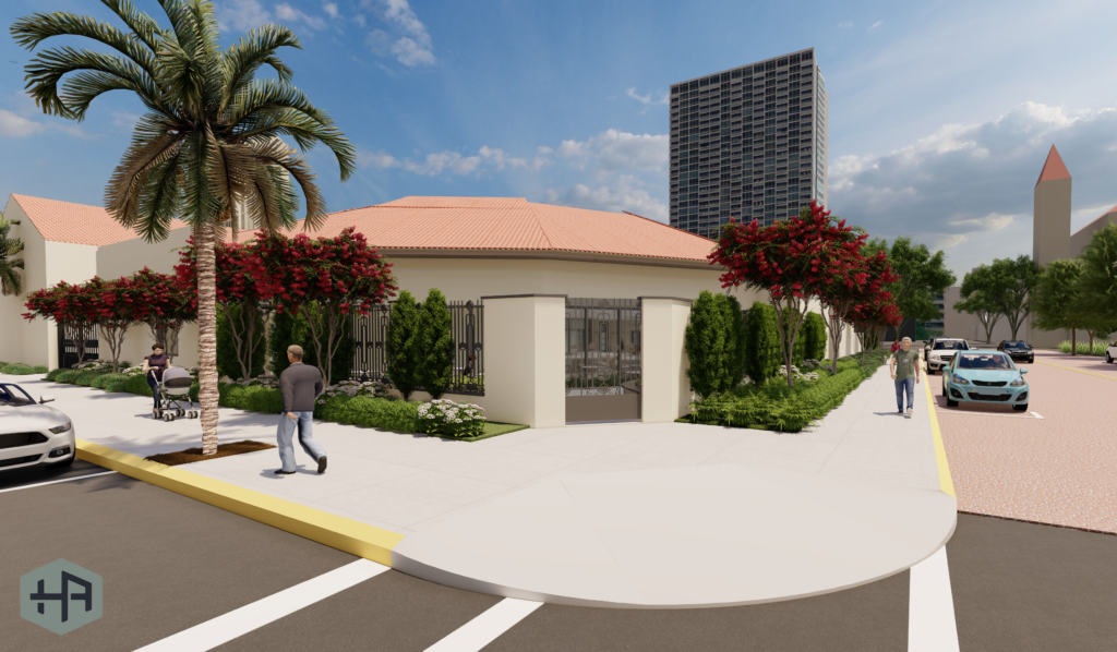 St James Courtyard Rendering Street View