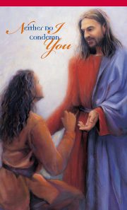 Jesus helping a woman in need