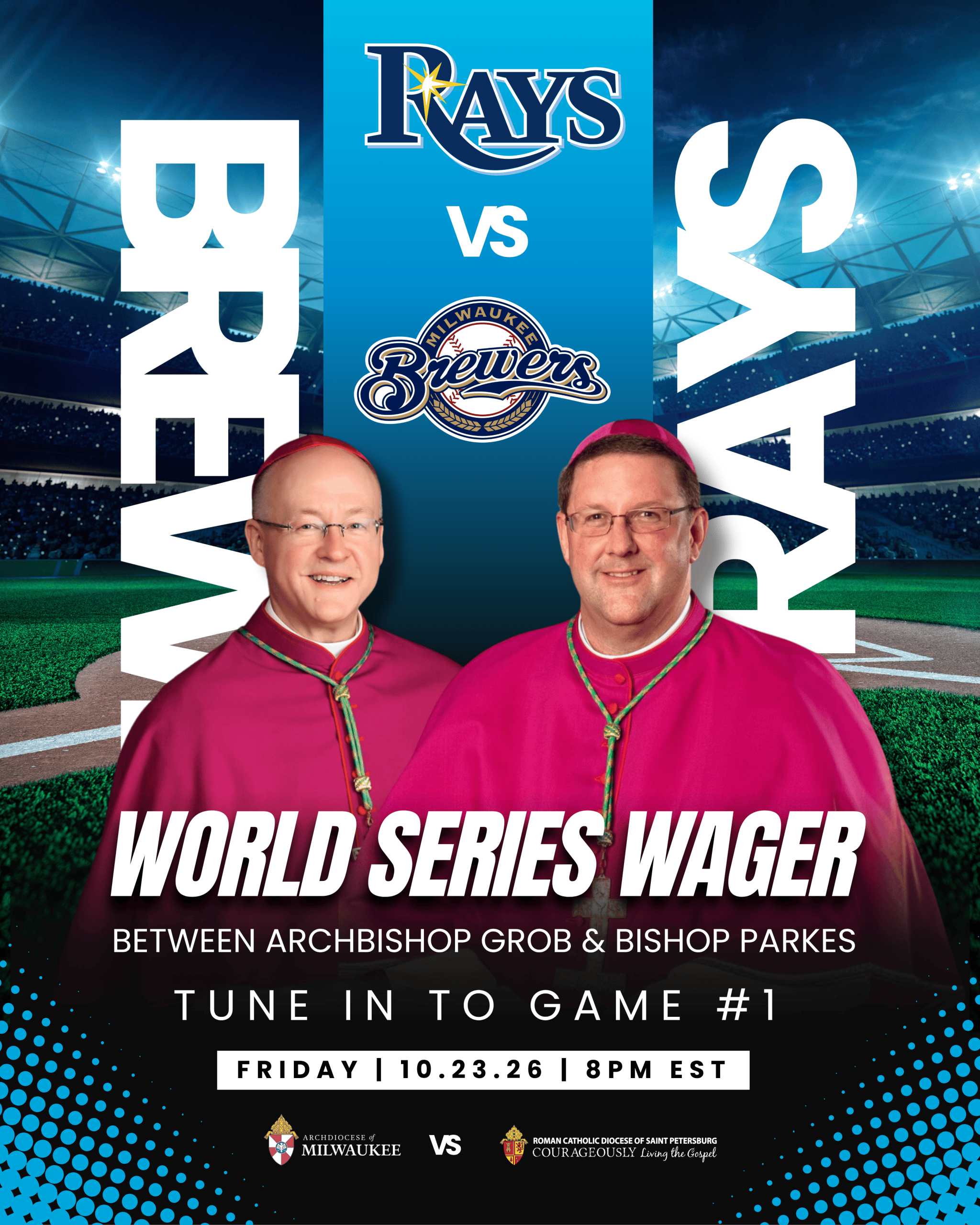 Archbishop Grob and Bishop Parkes Make World Series Wager