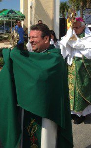 Father Osorio, Pastor of Holy Cross(Left) and Most Reverend Alvaro Ramazzini, Bishop of Huehuetenango Guatemala (Right)