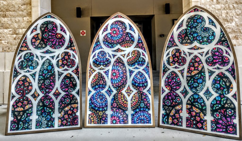 Priest creates windows to uplift the mind