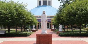 All Saints parish courtyard