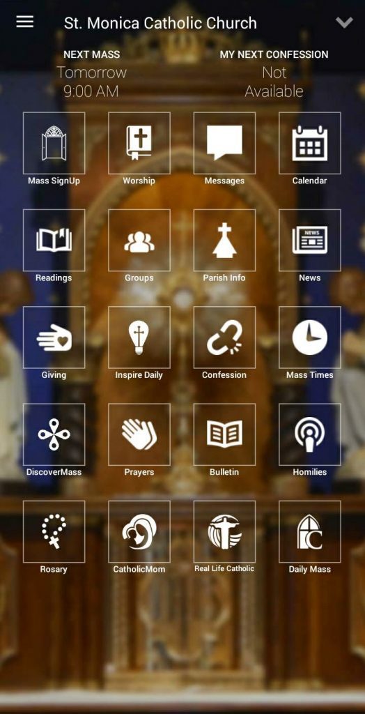 my Parish app screenshot