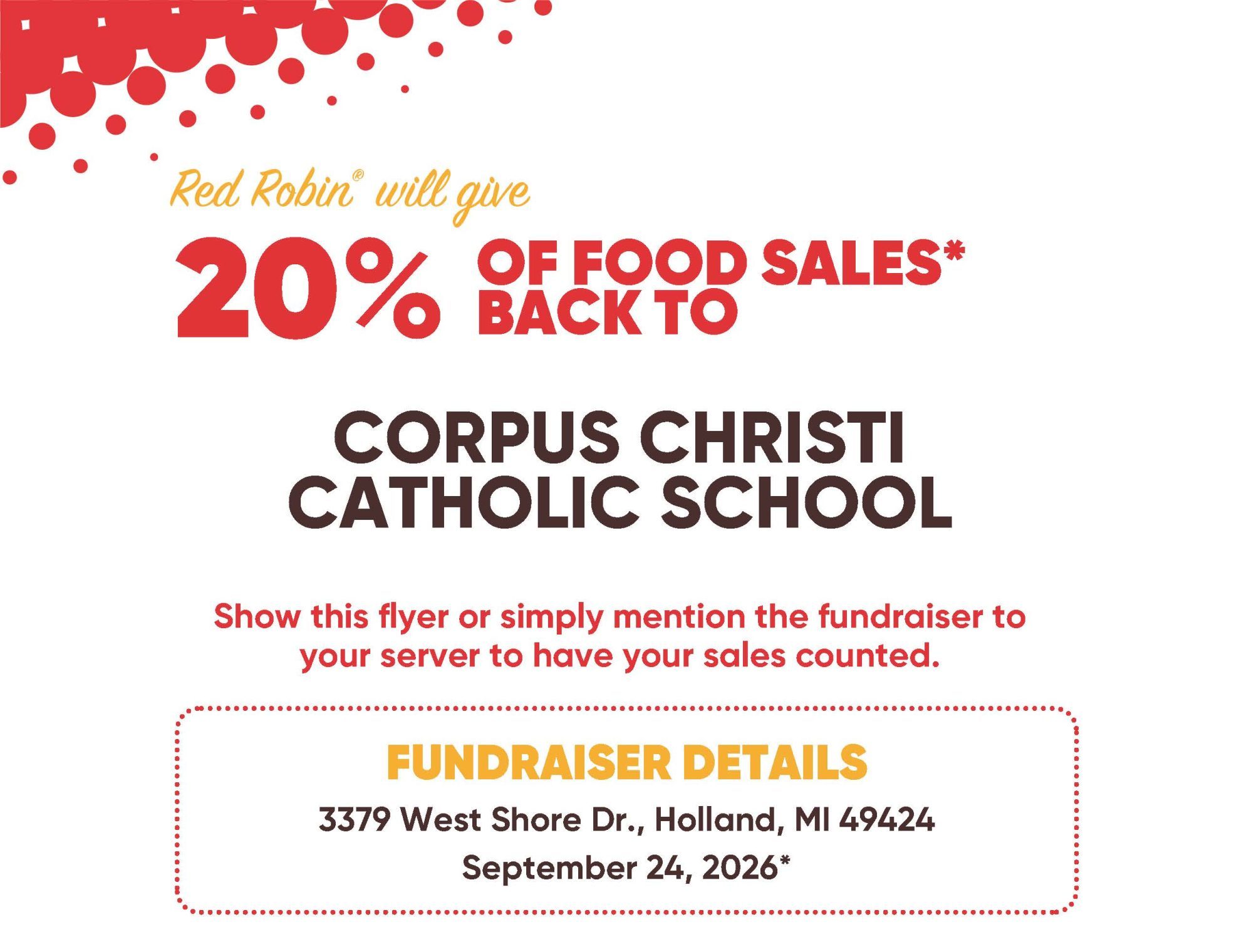 Red Robin Fundraiser