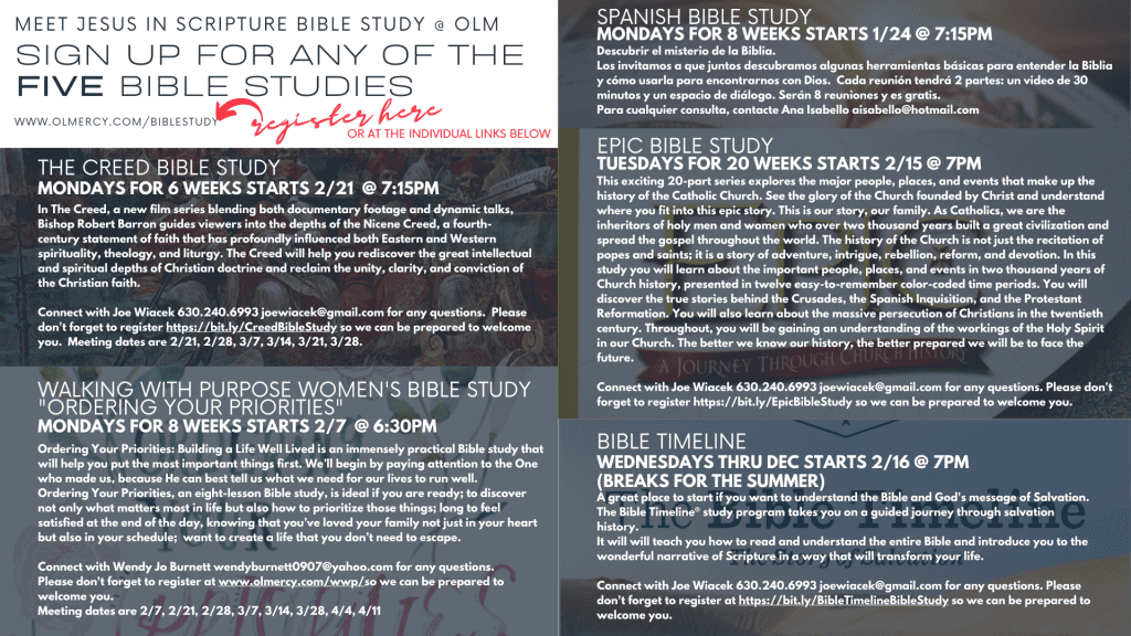 Bible Studies Jan 2022
