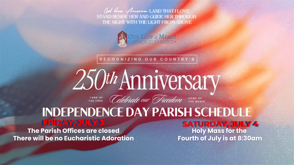 Fourth of July Schedule – 7/3 & 7/4
