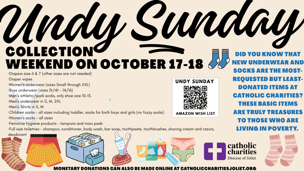 Undy Sunday Collection Weekend 10/17 & 10/18