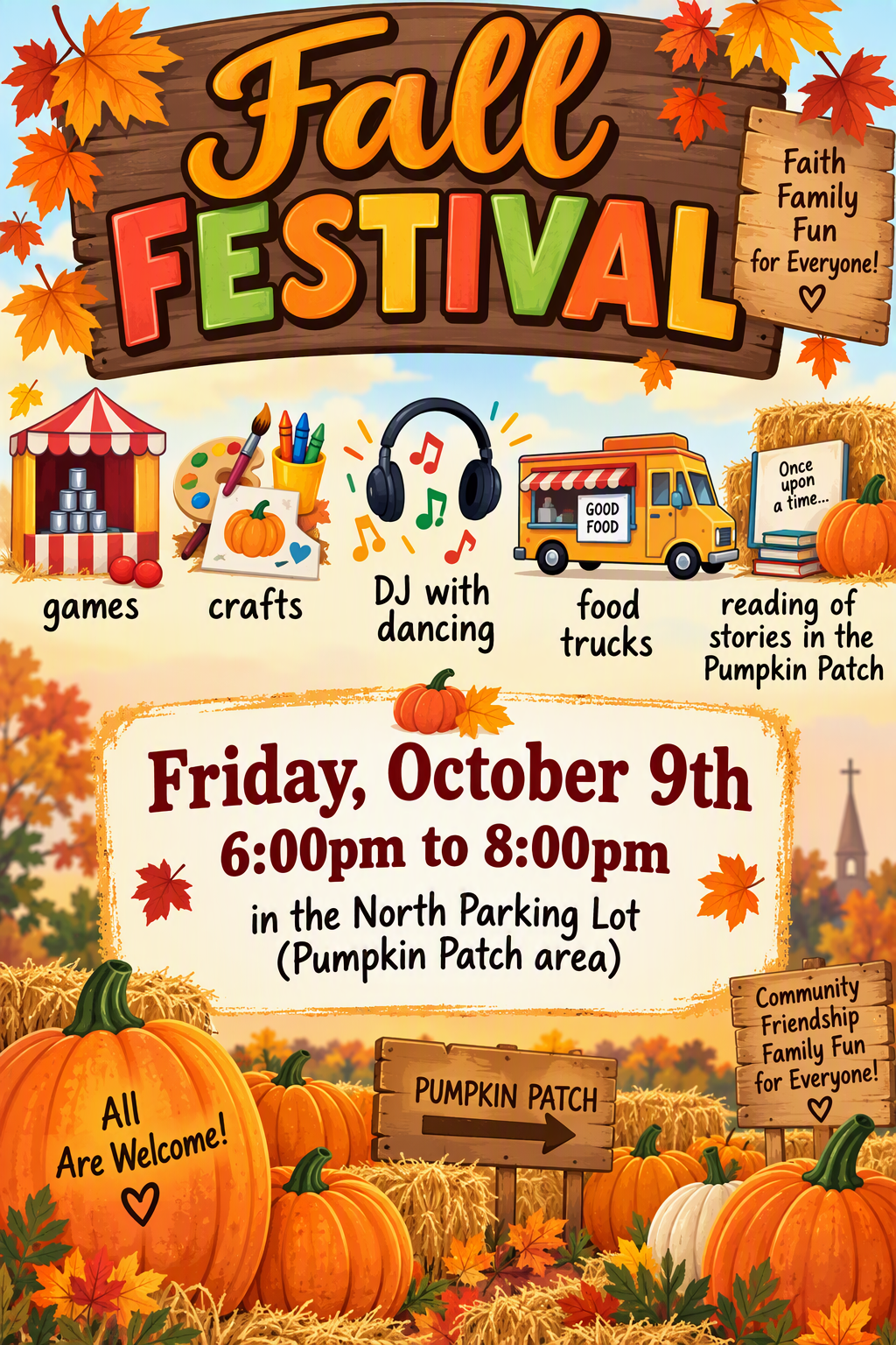 Fall Festival:  Oct. 9