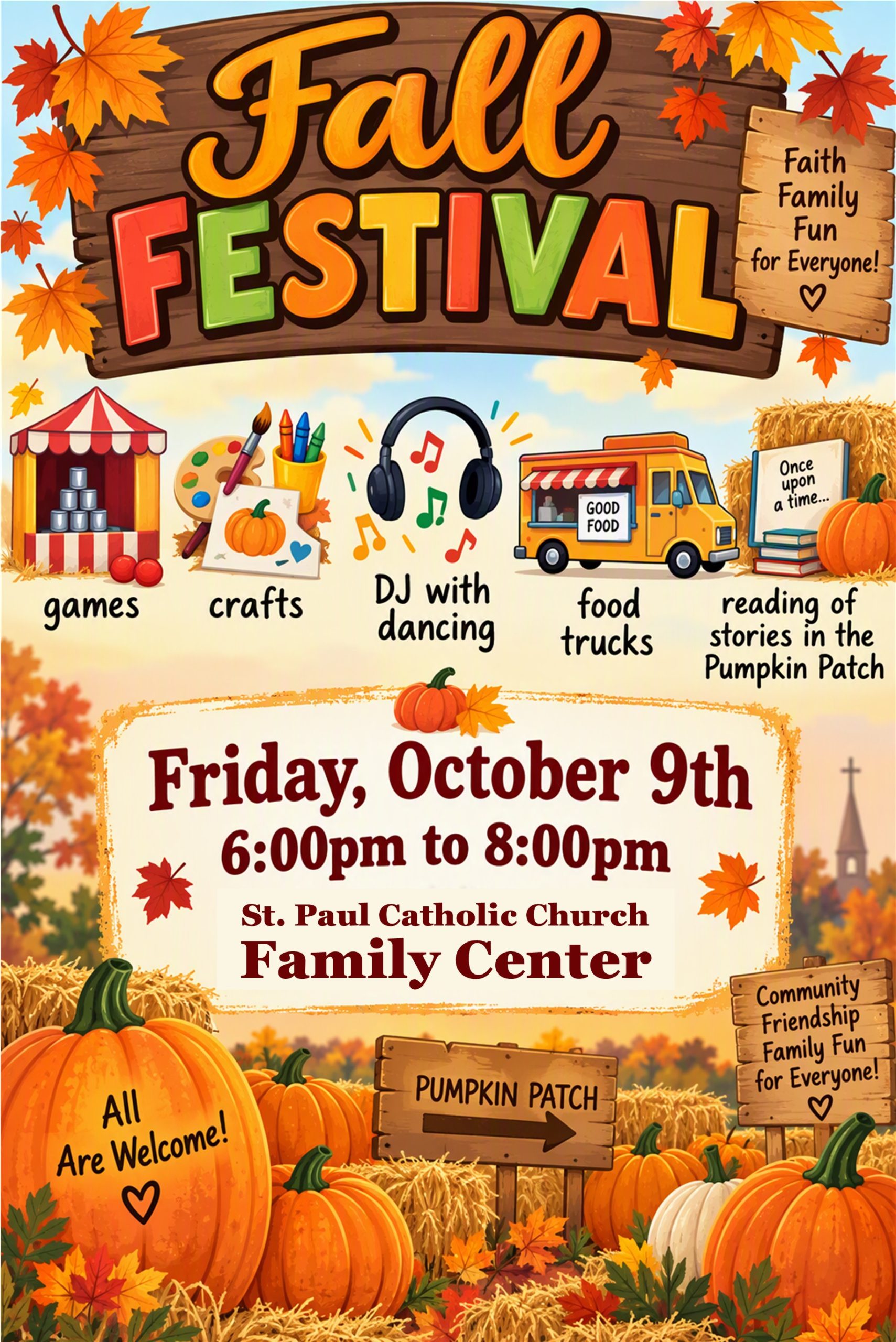 Fall Festival:  Oct. 9