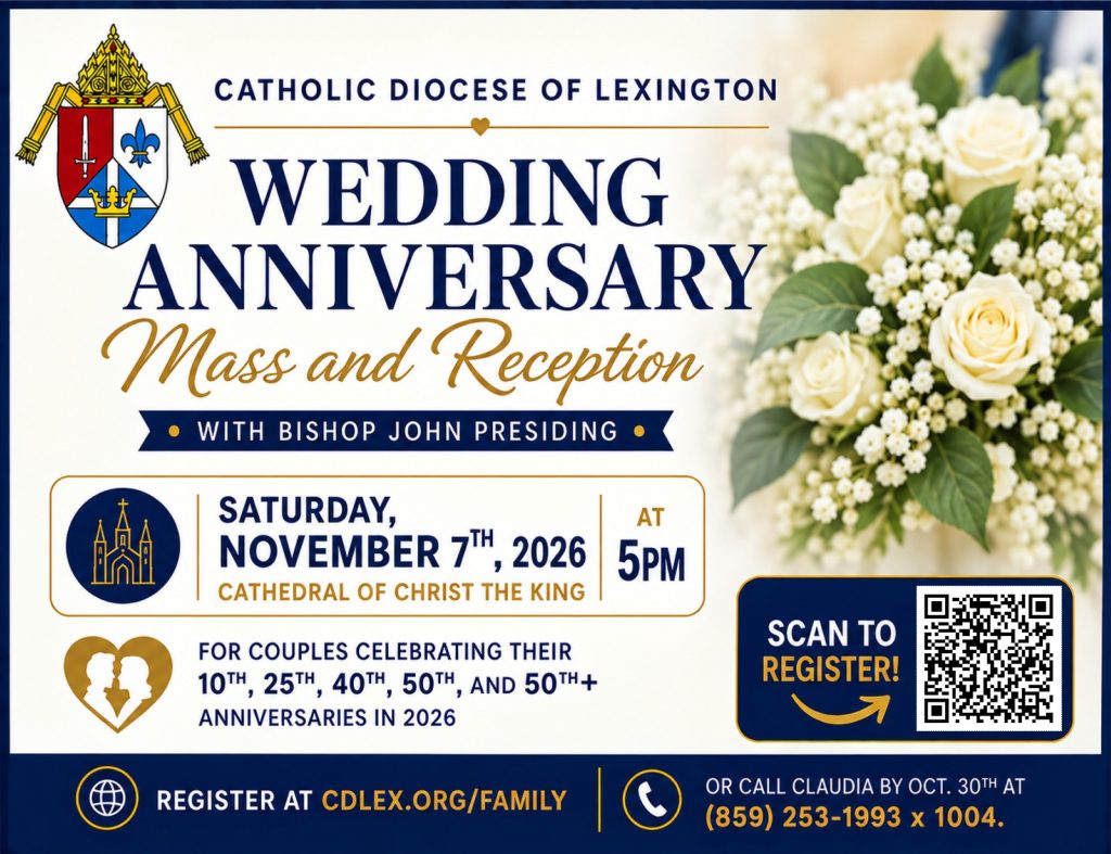 For couples celebrating 10, 25, 40, 50 and 50 plus years of Marriage