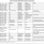 Faith Formation Calendar 2026-2027