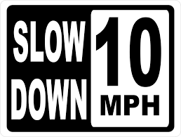 Please Drive Carefully in Parking Lot